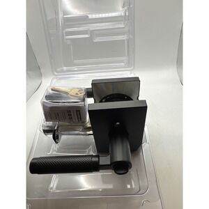 Kwikset Signature Series Prava Matte Black Keyed Entry Lever Door Lock 97403-088